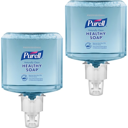 Purell Soap Refills, Foam, f/ES6 Dispenser, 1200ml, Blue, PK 2 GOJ647102
